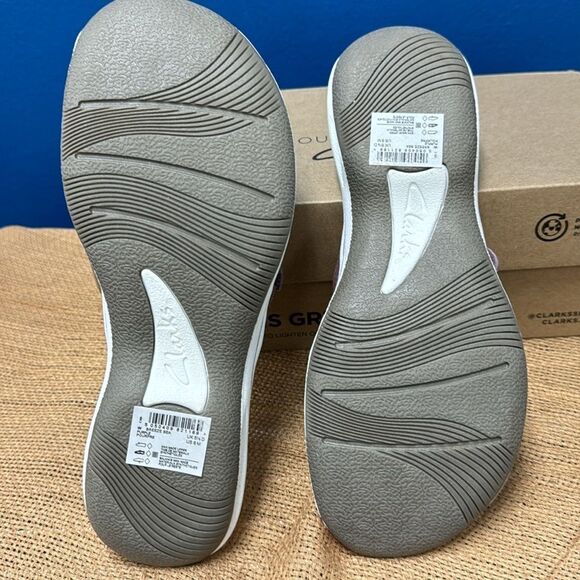 Clark cloudsteppers purple breeze sea sandals with box